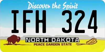 ND license plate IFH324
