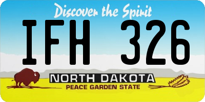 ND license plate IFH326