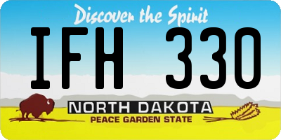 ND license plate IFH330