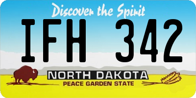 ND license plate IFH342