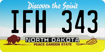 ND license plate IFH343
