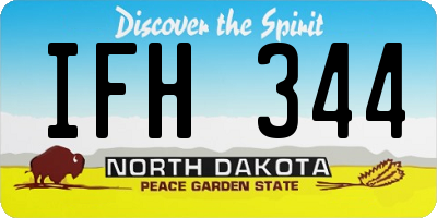 ND license plate IFH344