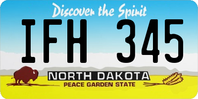 ND license plate IFH345