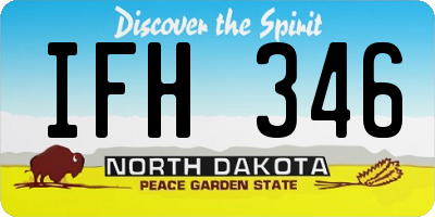 ND license plate IFH346