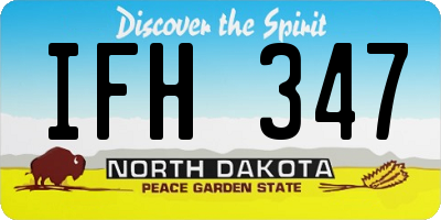 ND license plate IFH347