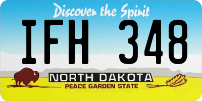 ND license plate IFH348