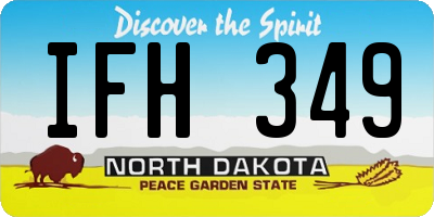 ND license plate IFH349