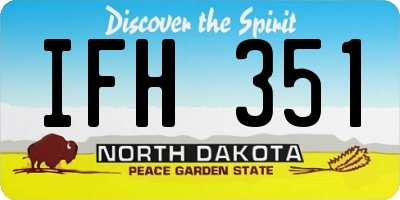 ND license plate IFH351