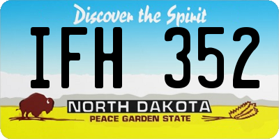 ND license plate IFH352