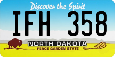 ND license plate IFH358