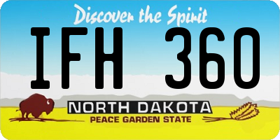 ND license plate IFH360