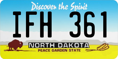 ND license plate IFH361