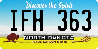 ND license plate IFH363