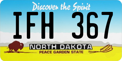 ND license plate IFH367