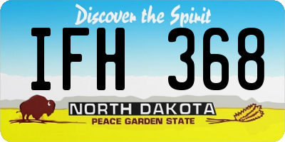 ND license plate IFH368