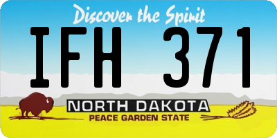 ND license plate IFH371