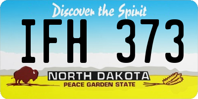 ND license plate IFH373