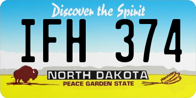 ND license plate IFH374