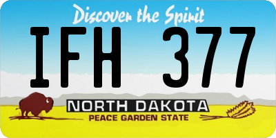 ND license plate IFH377