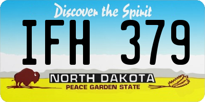 ND license plate IFH379
