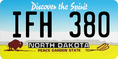 ND license plate IFH380