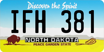 ND license plate IFH381