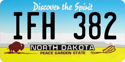 ND license plate IFH382