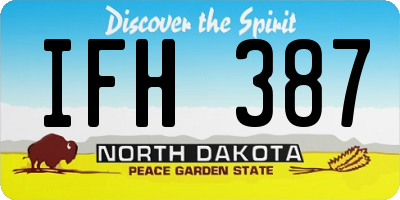 ND license plate IFH387