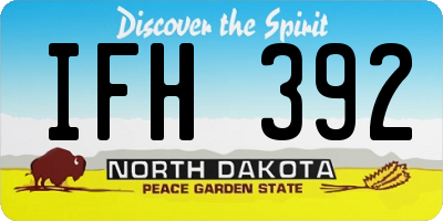 ND license plate IFH392
