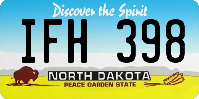 ND license plate IFH398
