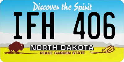 ND license plate IFH406