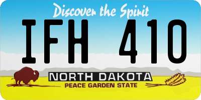 ND license plate IFH410
