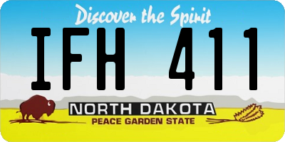 ND license plate IFH411