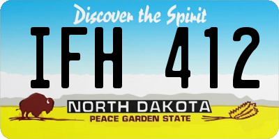 ND license plate IFH412