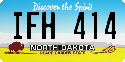 ND license plate IFH414
