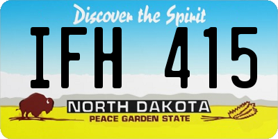 ND license plate IFH415
