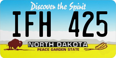 ND license plate IFH425