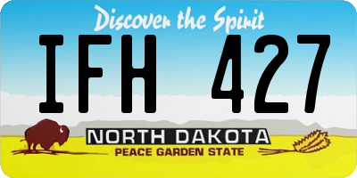 ND license plate IFH427