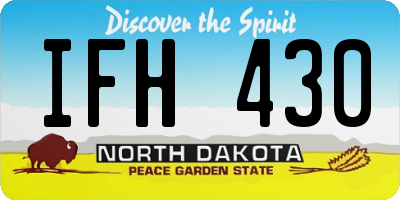 ND license plate IFH430