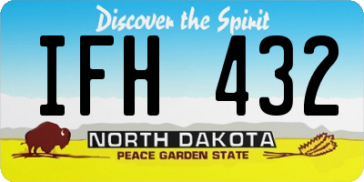 ND license plate IFH432