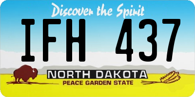 ND license plate IFH437