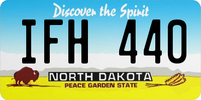 ND license plate IFH440