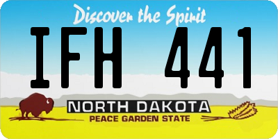 ND license plate IFH441