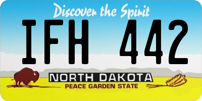 ND license plate IFH442