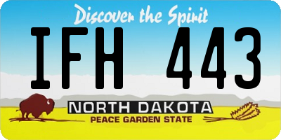 ND license plate IFH443