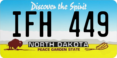 ND license plate IFH449