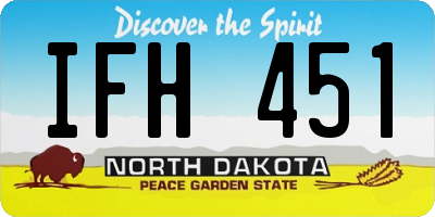 ND license plate IFH451