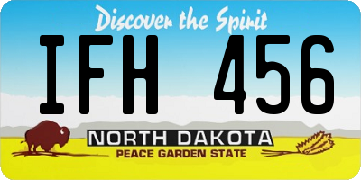 ND license plate IFH456