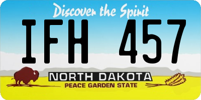 ND license plate IFH457