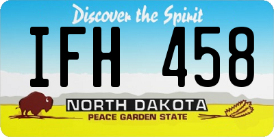ND license plate IFH458